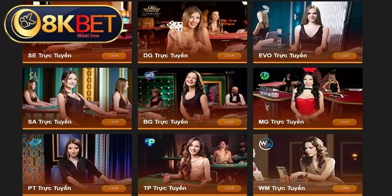 Cách tham gia sảnh casino tại nhà cái 8KBET